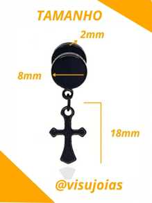 Men's Earrings - 黑色 - 查看 7
