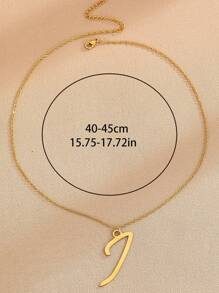 金色字母项链，女士首饰链，26个字母吊坠项链，不锈钢项链，女士配饰