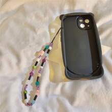 Mặt dây chuyền thủ công bất đối xứng phong cách cổ điển tự làm cho túi xách, máy ảnh, điện thoại, tai nghe, vỏ bảo vệ - Dây buộc hạt xô sỏi đầy màu sắc - Xem 2