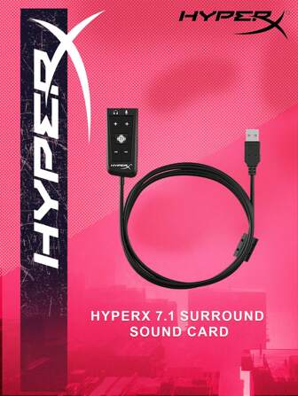  HyperX DSP 7.1 Surround Sound Card Remote Control Built-In DPS For PC Laptop PS4 Headset USB Sound Card