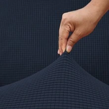 Stretch Recliner Cover, 4-Piece Anti-Slip Sofa Cover Jacquard Spandex Chair Cover With Bottom Side Pocket, Fleece Furniture Sofa Protector For Living Room, Bedroom - Navy Blue - View 10