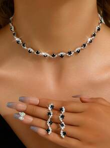 yijiangbeiting Bộ Trang Sức Nữ - Bạc - Xem 18