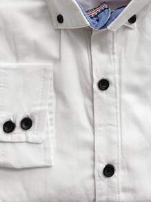 Camisa Manga Larga Slim Fit Para Hombre Textura - Blanco - Ver 3