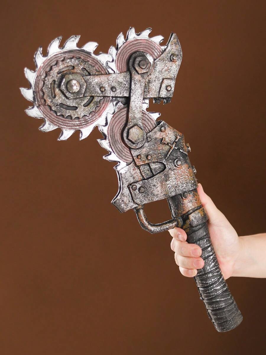 1把生鏽恐怖斧頭/鋸子/電鋸/大刀,適用於cosplay、電影道具、鬼屋、惡作劇、萬聖節/復活節裝飾、家庭聚會 - 彩色 - 查看 1
