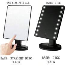 1pc Foldable Desktop Makeup Mirror With Light