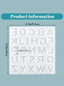 1pc Mini Letter Resin Mold, Small Silicone Number Letter Epoxy Casting Mold, Suitable For DIY Keychain Pendant Earrings Necklace Jewelry, Making Letter Silicone Mold