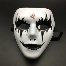 Street 1pc Men Flame Pattern Fashion Costume Face Shield, For Party - Multicolor - View 8