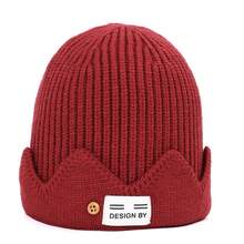 Riverdale Jughead Jones Cosplay Beanie Crown Knit Hat,Riverdale Jughead Jones Cosplay Gorro Corona Sombrero Tejido,Gorro deportivo y cálido de punto. - Burdeos - Ver 1