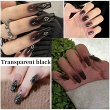 XEIJAYI 1瓶15毫升黑色凝胶指甲油，四季皆宜的美甲产品，可卸除LED凝胶指甲油，DIY家庭美甲沙龙，送给女性和女孩的美甲护理礼物 - 黑色 - 查看 5