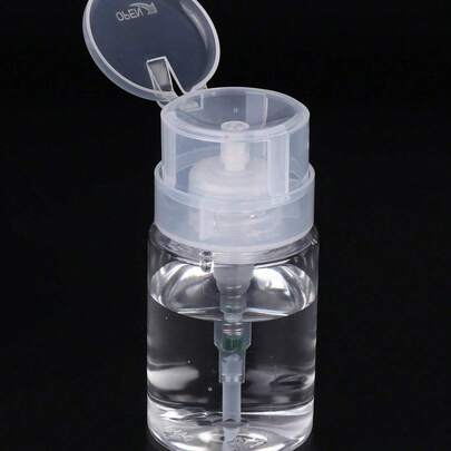 Empty Pump Bottle, 100ml Mini Pump Dispenser For Nail Polish Remover Liquid Container Travel