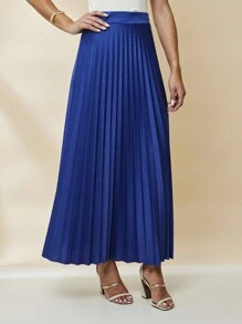 Women Skirts - 寶藍色 - 查看 1