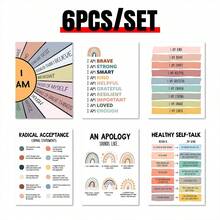 6 cái Tích cực Lời khẳng định tranh sơn dầu Treo tranh , Sanh trưởng tranh sơn dầu Áp phích , Sức khỏe Treo tranh In hoa , Liệu pháp Văn phòng Trang trí , Hoàn hảo Qủa tặng Đối với Phòng khách Phòng ngủ Hiện đại Văn phòng Trang trí tường , Khung trang trí - Nhiều màu - Xem 4