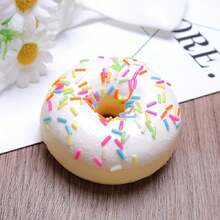 6 Piezas, Set De Donas Simuladas De Pu Modelo De Juego De Comida Simulada, Pegatinas De Refrigerador, Accesorios De Decoración De Mesa De Postres, Postre Simulado, Pastel, Pan, Adornos Decorativos, Juguetes Para Aliviar El Estrés, Accesorios De Fotografía, Cosas Extrañas - Juego de donuts de 7 cm con estilo de aguja de 6 colores. - Ver 7