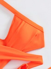 Bộ đồ tắm có dây đeo chéo đi biển mùa hè - trái cam - Xem 6
