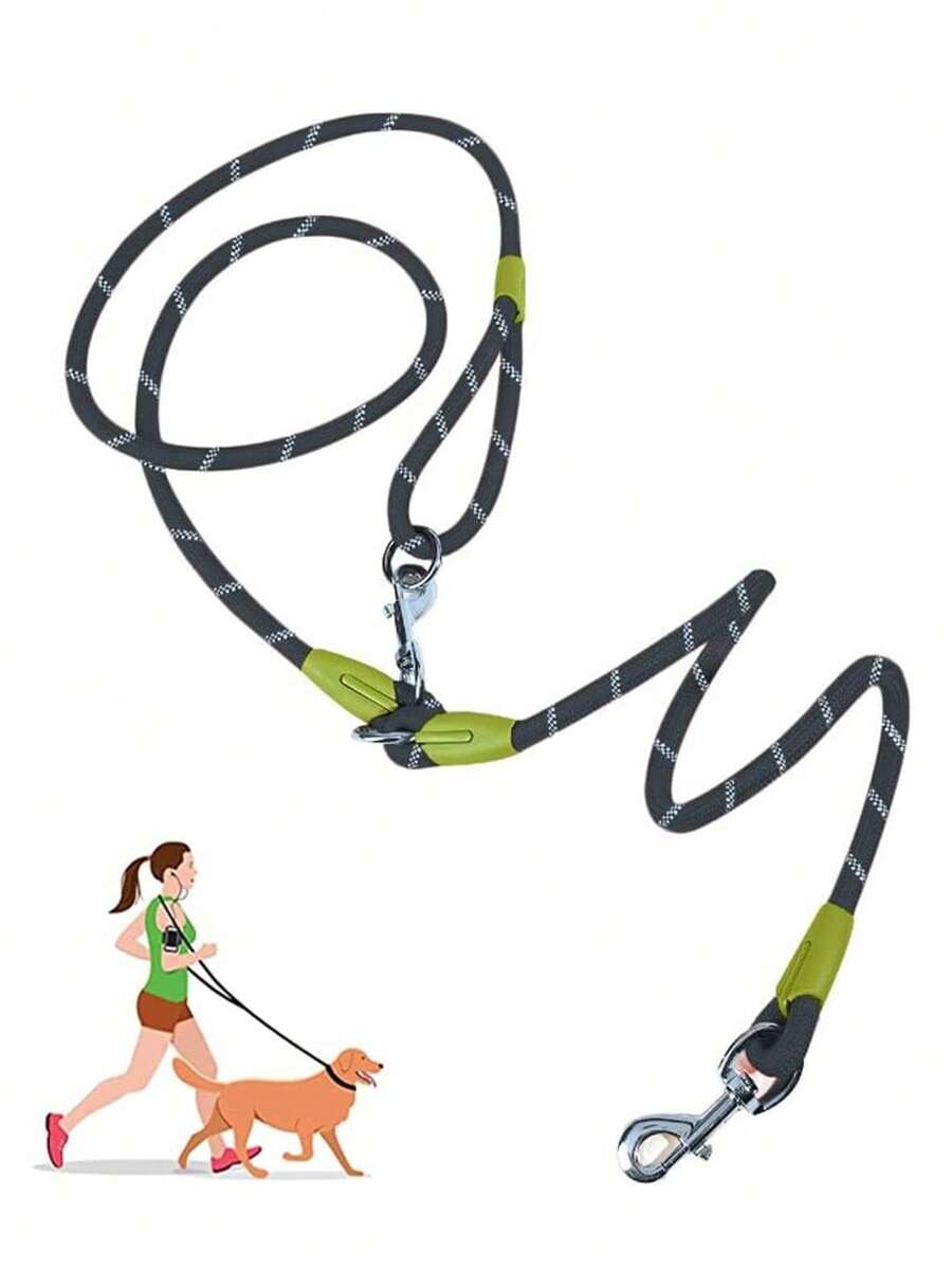 1pc Nylon Reflective Material Pet Crossbody Leash, HandsFree Shoulder