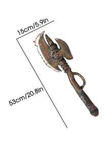 1把生鏽恐怖斧頭/鋸子/電鋸/大刀,適用於cosplay、電影道具、鬼屋、惡作劇、萬聖節/復活節裝飾、家庭聚會 - 彩色 - 查看 11