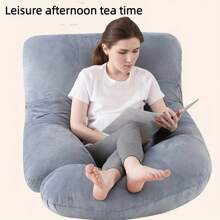 One Super Soft U-Shaped Maternity Pillow, Waist Protection Side Sleeper Pillow, Suitable For Sleeping And Resting - Grey - View 4