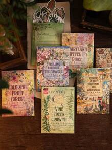 CANDY POETRY 1 包 50 張水果主題日記貼紙,diy 裝飾拼貼材料,適合手工藝、節日禮物、創意剪貼簿 - 紅色 - 查看 9
