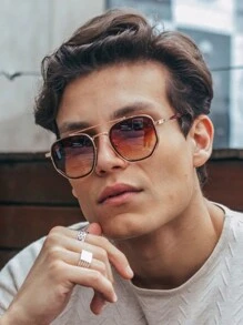 Men Fashion Glasses - 鏽棕色 - 查看 4