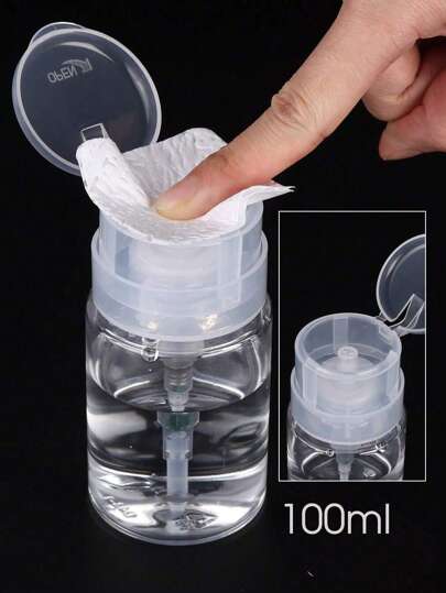 Bottiglia Vuota Con Pompa, Dispenser Mini Pompa Da 100ml Per Contenitore Liquido Rimuovi Smalto Unghie, Viaggio