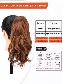 Ngắn Kẹp vuốt Phần mở rộng tóc đuôi ngựa Lộn xộn Quăn Cái đĩa Tóc búi Gia hạn Dây rút Tóc giả piece mảnh tóc Lược Kẹp Phần mở rộng tóc đuôi ngựa Quăn Dợn sóng Cao Ngựa con Đuôi Sợi tổng hợp Tóc đuôi gà Đối với phụ nữ - Màu Tím - Xem 5
