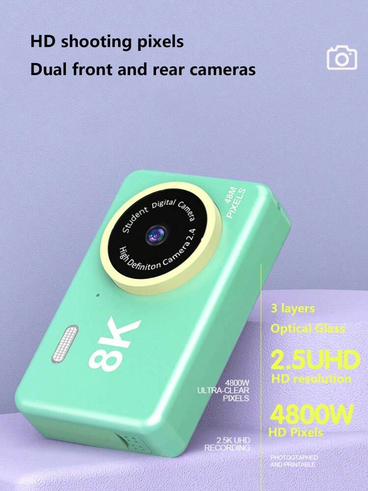 学生用デジタルカメラ 4800万画素 スマホ連携可能 8kダブルカメラ