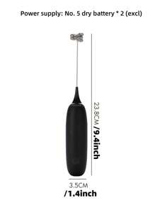 1入組無線電動泡沫機&蛋打器&咖啡攪拌器,適用於家用廚房烘焙工具 - 黑色 - 查看 10