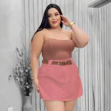 Plus Size Skirts - Rusty Rose - View 1