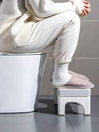1 stuk Toilet Kruk Voetenbank , Draagbaar Plastiek Badkamer Kruk Voor Kid Ouderen Potty Training , Antislip Toilet Assistentie Kruk