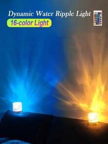 Năng động Gợn sóng nước Ánh sáng chiếu Với điều khiển từ xa , 16-Màu Ánh sáng Led Xoay Phòng ngủ Thiên hà Phép chiếu Đèn ngủ RGB Pha lê Đèn bàn Đối với Nhà  Đồ trang trí , Đầu giường , Phòng chơi , Món quà , Ngày lễ tình nhân Qủa tặng , ( Điều khiển từ xa ) - trắng - Xem 10
