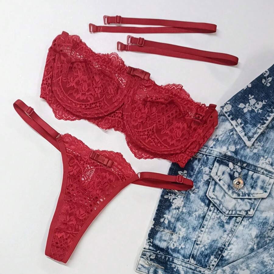 Women Sexy Lingerie Sets - Rojo - Ver 1