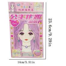 Children's Makeup Sticker Book, Includes 6 Makeup Stickers, 5 Decorative Stickers, And 1 Rhinestone Sticker. A Diy Makeup Dress-Up Sticker Book For Kids. - Multicolor - View 2