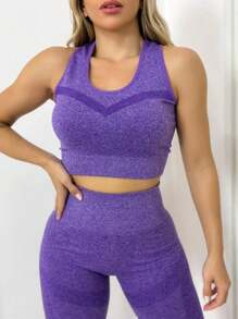 Women Two-Piece Outfits - 紫色 - 查看 3