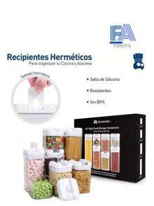 FANOVA Juego de 7 Recipientes Bluelander: Herméticos, Sin BPA y Totalmente Apilables. - transparente - Ver 3