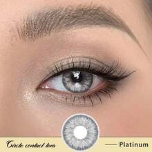 2 cái/gói Dùng một lần Có màu sắc Tiếp xúc , 14.2mm Đường kính , Thích hợp Đối với Trang điểm Mắt & Làm đẹp , Ánh sáng Màu xám , Thích hợp Đối với Các bữa tiệc & Sử dụng hàng ngày - Màu Xám nhạt - Xem 4