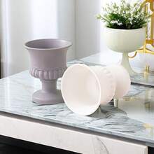 Roman Column Design European Style Flower Pot Decoration - Grey - View 2