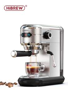 Máquina de café espresso HiBREW Cafetera 19 Bar Inox Semiautomática Super Slim ESE POD & Polvo Café Latte o Cappuccino Máquina de café con agua caliente H11 - Tipo de Enchufe A USA (110-127V) - Ver 2