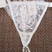 Women Crotchless Panties - 白色 - 查看 1