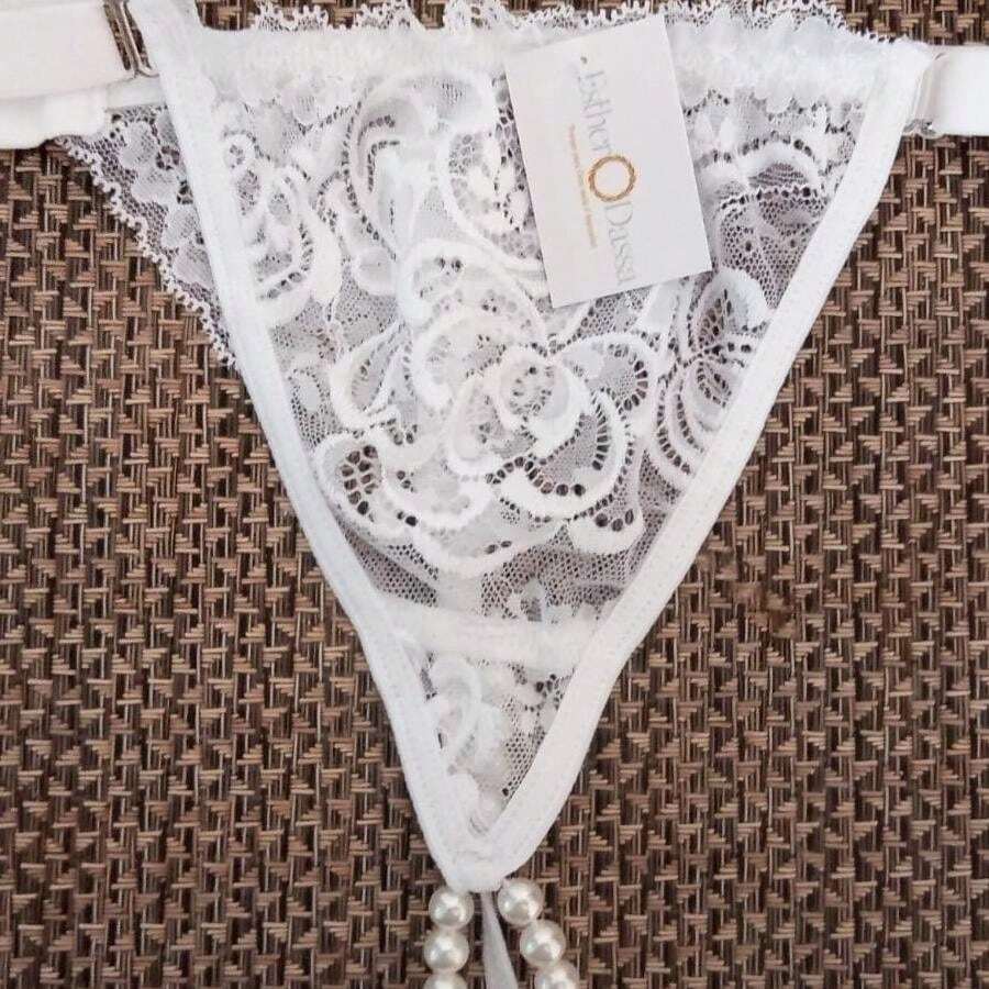 Women Crotchless Panties - 白色 - 查看 1