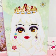 Children's Makeup Sticker Book, Includes 6 Makeup Stickers, 5 Decorative Stickers, And 1 Rhinestone Sticker. A Diy Makeup Dress-Up Sticker Book For Kids. - Multicolor - View 8