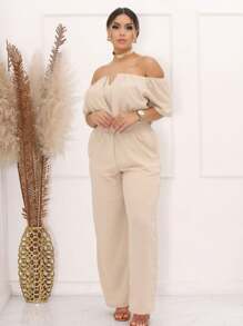 Women Jumpsuits - 米色 - 查看 1