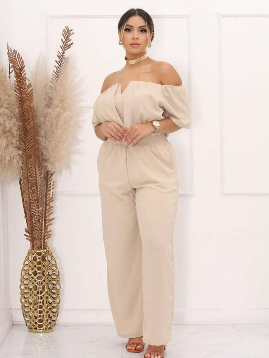 Women Jumpsuits - 米色 - 查看 1