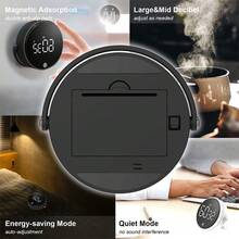 數位廚房定時器,可視定時器大 Led 顯示磁性倒數計時器音量可調,適合烹飪和老人和孩子使用 - 黑色電池款 - 查看 4