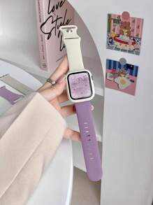 Bộ 3 dây đeo đồng hồ thể thao bằng silicon mềm dễ thương thời trang dành cho nam nữ, chống nước, có thể điều chỉnh và vỏ bảo vệ khoét lỗ, tương thích với dây đeo đồng hồ Apple 38/40/41/42/44/45/46/49mm, dành cho Apple Watch Series Ultra/SE/11/10/9/8/7/6/5/4/3/2/1, phụ kiện đồng hồ thông minh - Nhiều màu - Xem 4