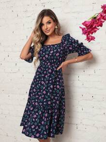Women Dresses - Navy Blue - View 3