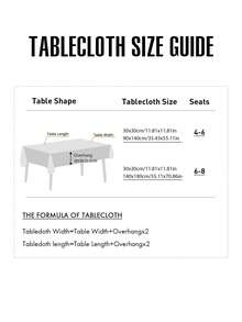 1入組節日主題廚房裝飾客廳桌布和椅套套裝（1桌巾,4椅套）,桌巾尺寸可選擇,椅套尺寸固定
