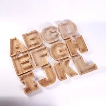 1pc Wooden English Letter Shaped Money Box, Storage Container - Letter H - View 5