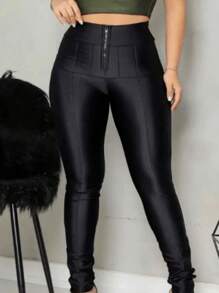Women Pants - 黑色 - 查看 2