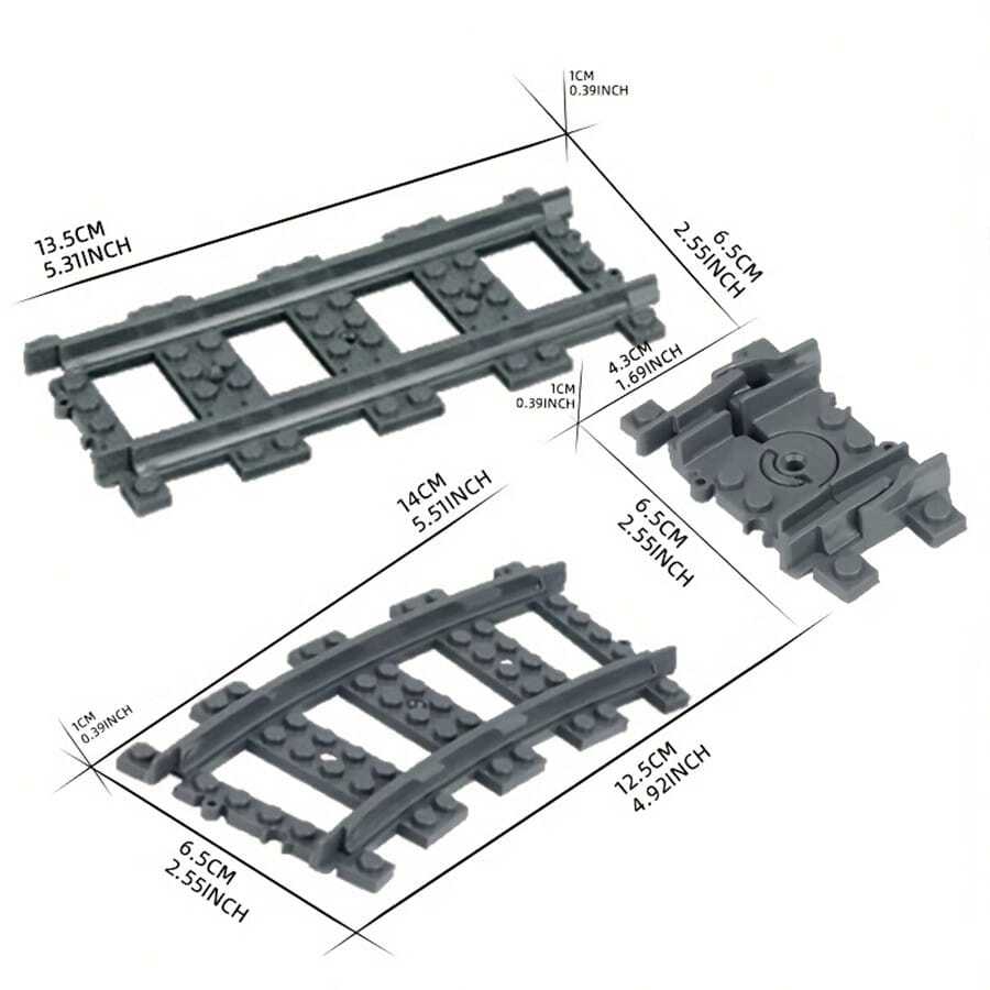 City Train Tracks Accessories Straight And Flexible Curved Train Tracks