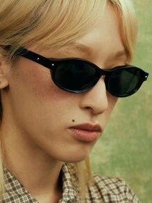 Petites lunettes de mode rétro ovales de style Y2K, chic pour le style streetwear, l'été, la plage, les vacances, l'extérieur et les déplacements